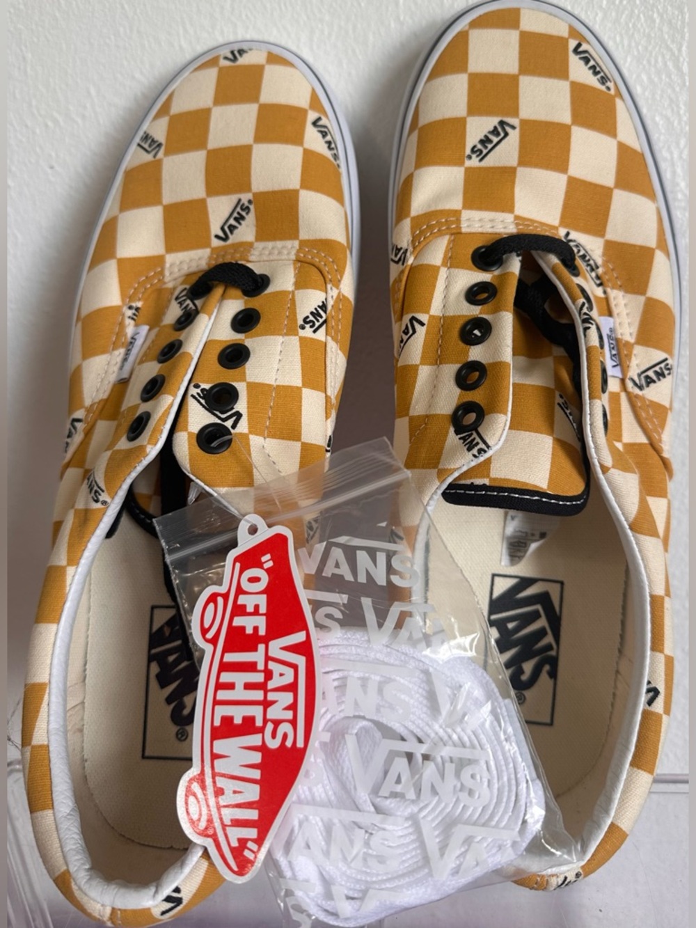 Vans Kids Checkerboard Slip-On Sneakers - Yellow Cream